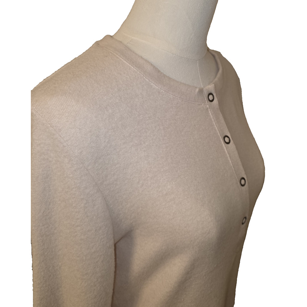NWT XL Women's Long Sleeve "Fuzzy" Henley Oatmeal by Lola Grace MSRP $39 - Picture 2 of 6